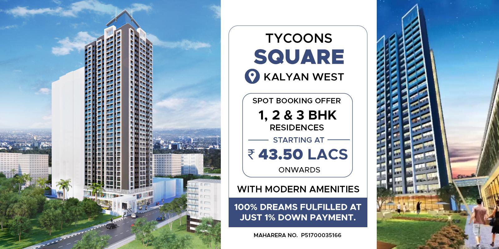 Tycoons Square Kalyan West, 1 & 2 BHK Premium Apartments in Tycoons Square.